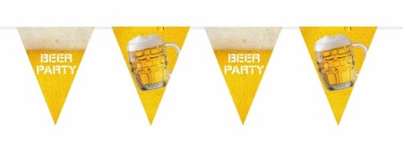 Beer Party Flaggbanner i plast 6meter