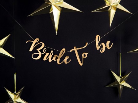 Banner Bride to be gull 80x19cm PL