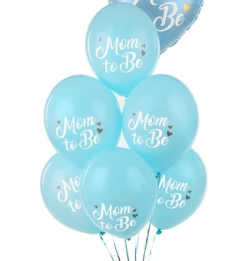 Ballonger Mum to be 6stk Blå