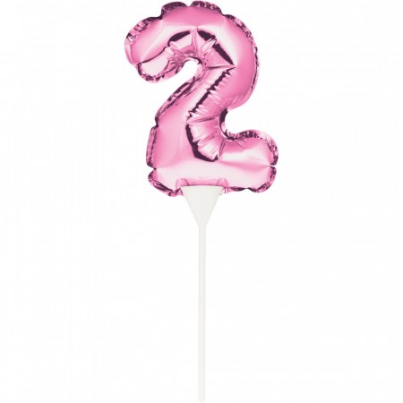 Selvoppblåsende Miniballong Kaketopper 2 Rosa
