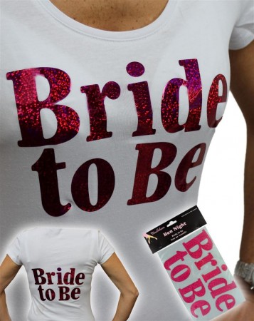 Bride To Be Pink Stryk på Logo