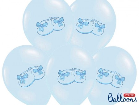 Ballonger 30cm Bootee Pastel Baby blue 6stk