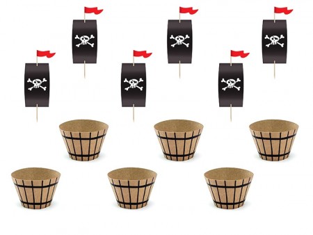 Pirates Party Cupcake kit 6stk