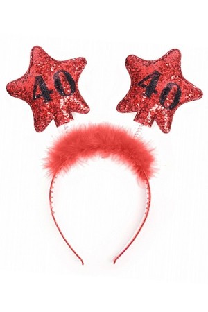 Headband with Stars 40 Rød